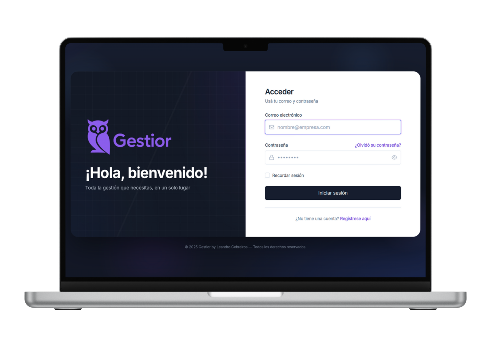 Gestión desde escritorio